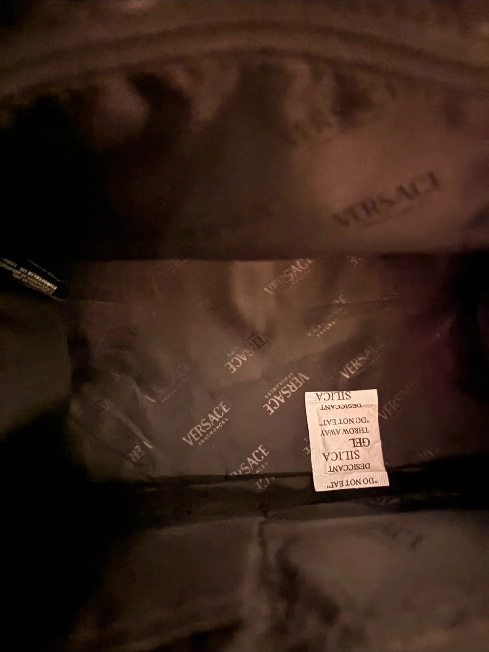 Versace Black Tote with Gold Greek Key Accent